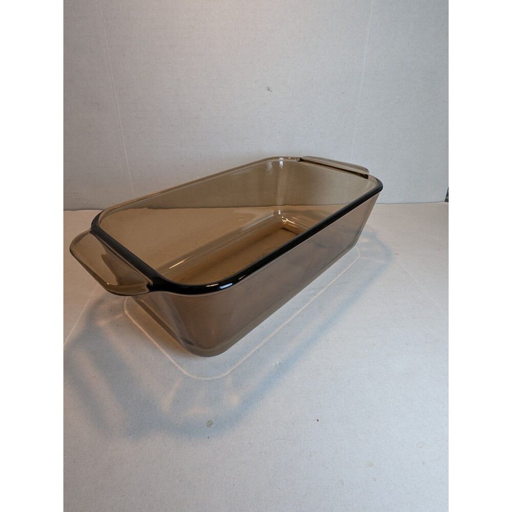 Vintage Pyrex Amber Brown Loaf Pan 213-R Baking Dish 1.5 Qt Bread